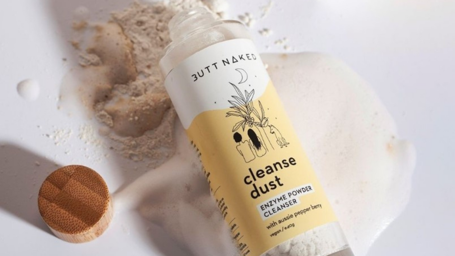 powdered cleanser, brightens and cleans skin. organic and vegan 