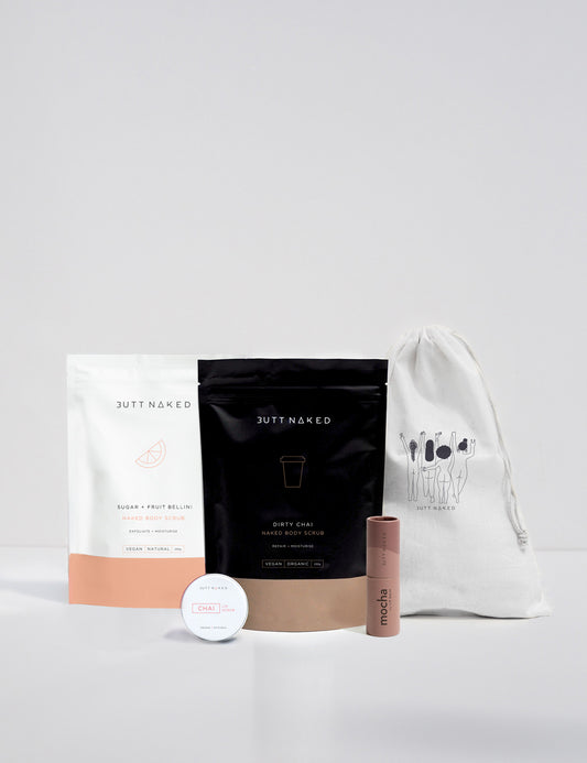 Wingman Scrub Kit by Butt Naked - Natural, Vegan, Cruelty-Free Skincare Set